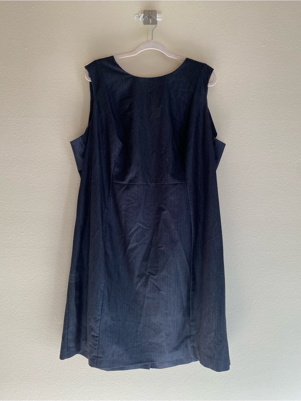 Sandra Darren Sleeveless Denim Dress in Dark Navy